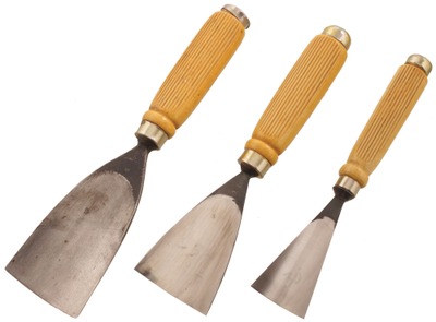 Hirsch Werkzeuge, Remscheid, Germany: Set Of Three Wide Gouge Carving Tools