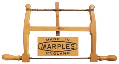 William Marples & Company, Sheffield, England: Lacquered Beechwood Bow Saw