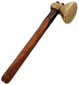 Unmarked: Massive Brass Metal Wkg. Hammer