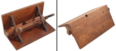 Unmarked: Mahogany & Cast Iron Core Box Plane