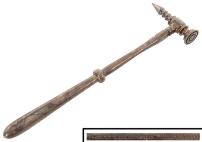 P.H. Vogel & Company, Birmingham, England: Rare Silver Plated "Barrister's" Hammer