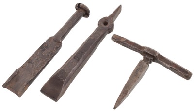 Unmarked: Three Early Hand Forged Tools