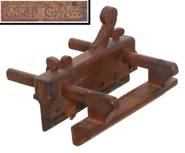 S. King: Early Screw Lock Arm Plow Plane
