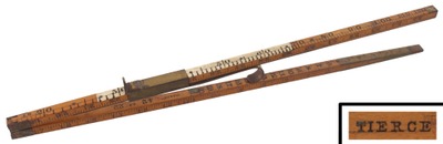 C.J. Tagliabue Manufacturing Company, New York, New York, No. 585: Rare Two-Fold Bone Inlay Wantage Rod