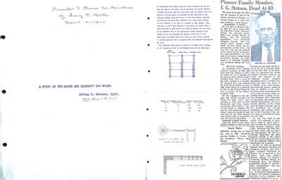Irving G. Stetson, Bangor, Maine: Orig. Grad. School Research Paper