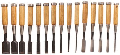 Assorted Makers: Super Set Of Ten Japanese Chisels