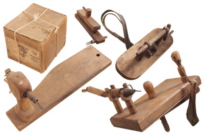 Assorted Makers: Lot Of Early Wooden Apple Parers