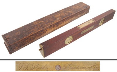 T.Y. Steele, Hudson, New Hampshire: Early Mahogany "Hudson River" Level