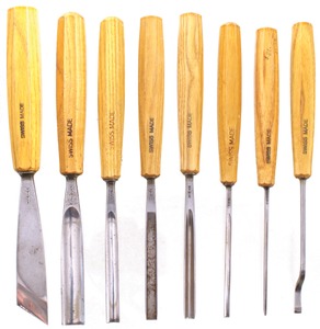 Pfeil Swiss Made, Langenthal, Switzerland: Wkg. Set Of Eight Clean Carving Tool