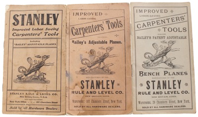 Stanley Rule & Level: Three Early Stanley "Pocket" Catalogues