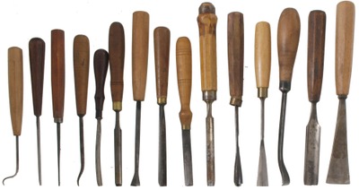 Assorted Makers: Wkg. Set Of Clean Carving Tools