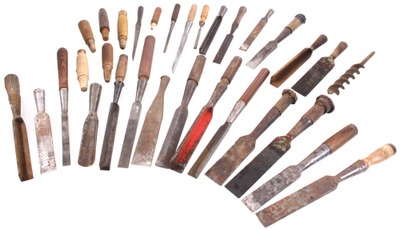 Assorted Makers: Lot Of Asst. Timber Framing Chisel