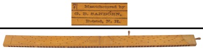 G.B. Sanborn, Bristol, New Hampshire: "Tally" Lumber Measure Rule