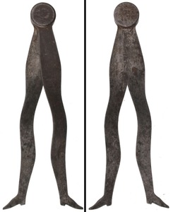 Unmarked: Pair Of Tall "Ladyleg" Calipers