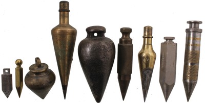 Unmarked: Lot Of Brass & Iron Plumb Bobs