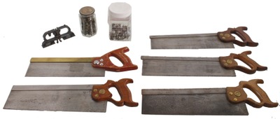 Henry Disston & Sons, Philadelphia, Pennsylvania: Four Clean & Usable Tenon Saw