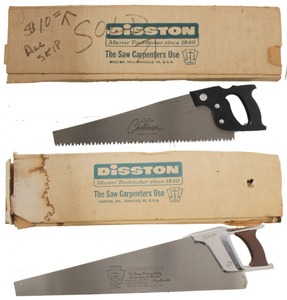 H. Disston & Sons , Danville, Virginia: Two Original Box Hand Saws