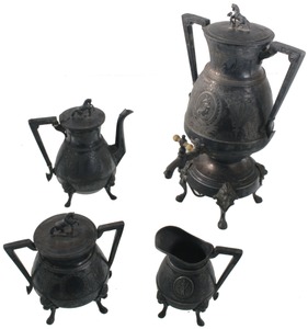 Webster Manufacturing Company, New York, New York: Four Piece Silver Plate Tea Service