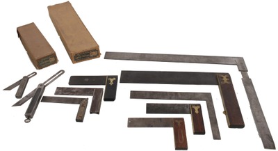 Assorted Makers: Lot Of Early Type Layout Tools