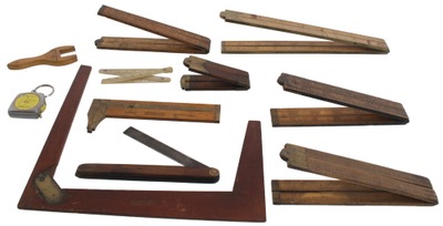 Assorted Makers: Lot Of Fixed And Folding Rule