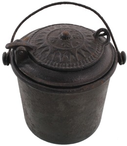 L.F. & Company: Early Cast Iron Dbl. Boiler Glue Pot
