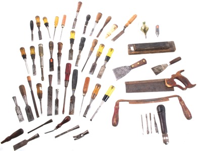 Assorted Makers: Lot Of Sound & Usabl Woodworking Tools