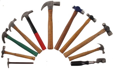 Stanley Rule & Level: Lot Of Asst. Early Type Hammers
