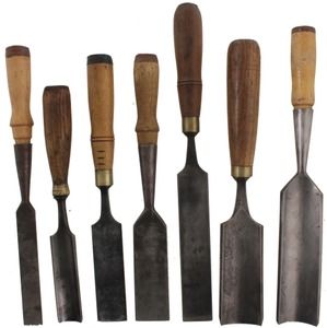 Assorted Makers: Lot Of Seven Asst. Clean Gouges & Chisels