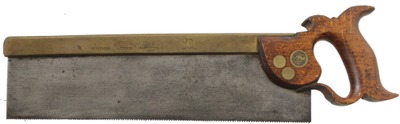 Tyzack Sons & Turner, Ltd., William, Little London Works, Sheffield, England: Sharp & Straight 14" Brass Back Tenon Saw