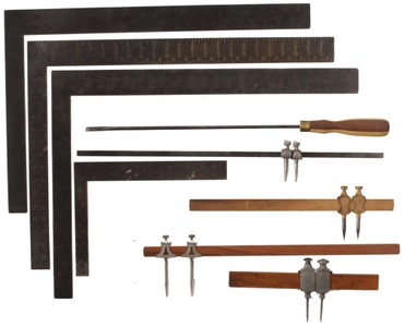 Assorted Makers: Lot Of Early Type Layout Tools