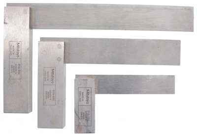 Mitutoyo Company, Kawasaki City, Japan: Stepped Set Of Three Ungraduated Try Squares