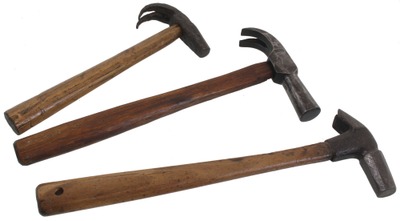 Unmarked: Three Early Type Claw Hammers