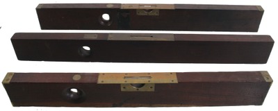 Assorted Makers: Three Early Mahogany Spirit Levels