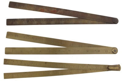Assorted Makers: Three Clean B'smith' Folding Rule