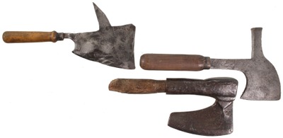 Assorted Makers: Three Hand Forged Early Edge Tools