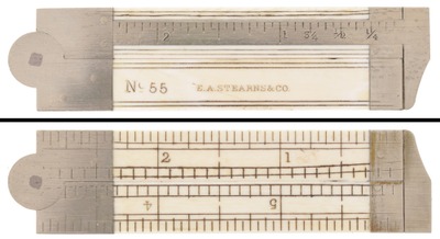 E.A. Stearns & Company, No. 55: Six-Inch, Two Fold Folding Rule
