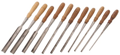 Buck Brothers, Millbury, Massachusetts: Stepped Set Of 11 Socket Gouge