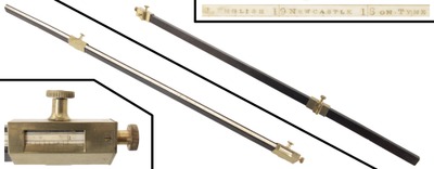 J. English, Newcastle on Tyne, England: Ebony & Brass Beam Trammel