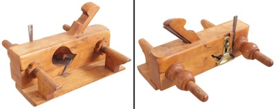 Solid Boxwood Screw Arm Filletster Plane - Wing H. Taber, Fair Haven, Massachusetts