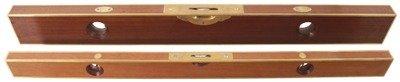 Stratton Brothers, Greenfield, Massachusetts: Two Brass Bound Mahogany Levels