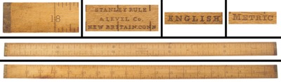 Stanley Rule & Level: Rare 50 Centimeter Bench Rule