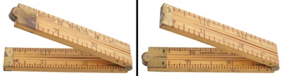 Lufkin Rule Company, Saginaw, Michigan, No. 475 L-R: Rare "English" Grad. Folding Rule