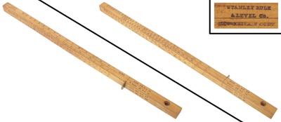 Stanley Rule & Level, No. 44: Rare 16 1/2" Maple Wantage Rod