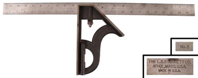 L.S. Starrett Company, Athol, Massachusetts, No. 8 H: Rare 24" Blade Combination Square