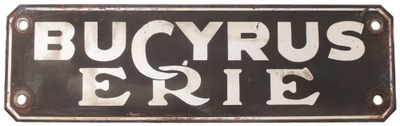 Bucyrus Foundry & Manufacturing Company, Milwaukee, Wisconsin: Ca. 1933 Ceramic Advertising Sign