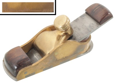 Wayne Anderson, Big Lake, Minnesota: Dovetailed Sole Gunmetal Block Plane