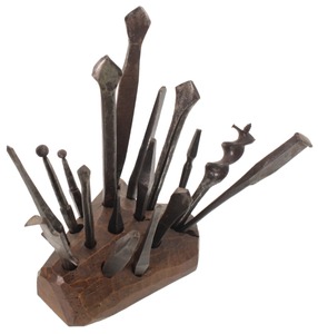 Unmarked: Lot Of Hand Forged Auger Bits