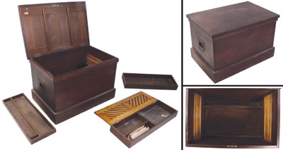Henry L. Emerson, Wilton, New Hampshire: Early Chestnut Body Dovetailed Tool Ches