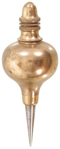 Unmarked: Artfully Turned Brass Plumb Bob