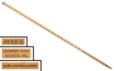 Stanley Rule & Level, No. 48 1/2: Early Hickory Log Cane Rule